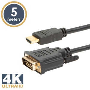 Cablu DVI-D / HDMI - 5 m cu conector placat cu aur