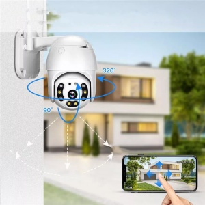 Cameră de supraveghere WiFi rotativă 320 de grade, exterior, vedere nocturnă, aplicația V720