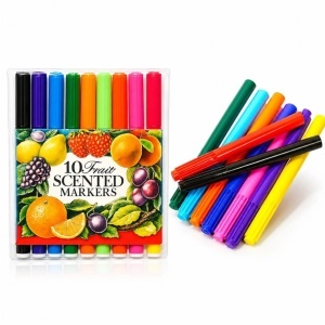 Carioci Parfumate 10 Culori cu Arome de Fructe, 12/set Subtiri 13cm Diferite Culori