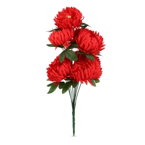 Decor plastic - crizantema - rosu - 12 x 58 cm - Img 2