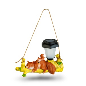 Figurină solară LED - veveriță - suspendabilă - LED alb cald - 25 x 6 x 19 cm - Img 3