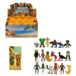 Figurine Surprise Box 12/set Italian Brain Rot, 7cm Tung Tung Sahur Diferite Modele - Img 2