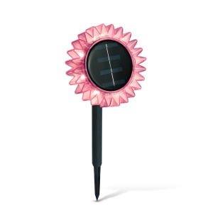 Floare solară floarea-soarelui - roz - cu țăruș / suspendabilă - 13 x 6,5 x 35 cm - Img 2