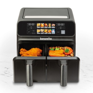 Friteuza fara ulei - XXL - 230V - 2200W - cos dublu, display tactil color - 4+4 L - Img 2