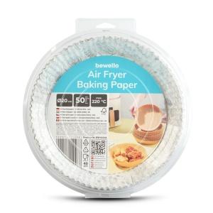 Hârtie de copt pentru Air fryer - pentru gătit fără ulei - cu model, rotund - 20 cm - 50 bucăți / pa - Img 4