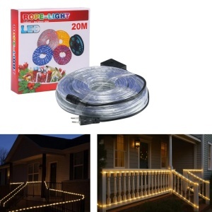 Instalație 10m, Model Furtun LED, Lumină Alb Cald, pentru Interior și Exterior, de Craciun - Img 2
