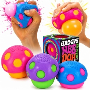 Jucarie Squishy Ciupercă Pop-Out 7cm, cu Spumă în Interior, Antistres Slow Rising, Super Moale și Elastică, Diferite Culori