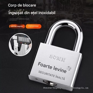 Lacat Alb din Inox 50mm cu 3 Chei 12/set - Img 2