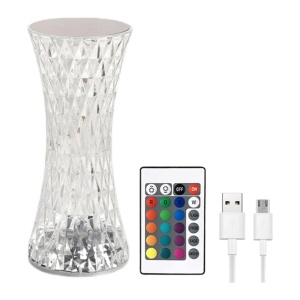 Lampa cu telecomanda din cristal. model 1
