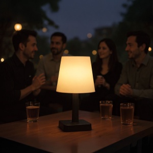 Lampă de masă solară - LED alb - alb fierbinte - plastic - 23 x 12 cm - Img 2