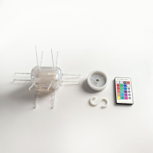 Lampă nor magic - 16 LED RGB - 3 x AAA - 25 x 20 x 15 cm - Img 4