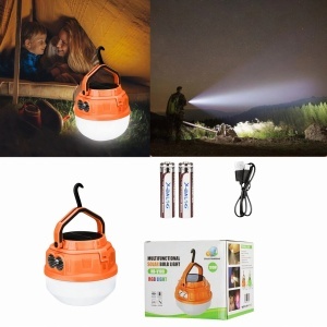 Lampa Solara LED 12x12cm Portabila cu 2 Moduri de Lumina, Incarcare USB - Img 2