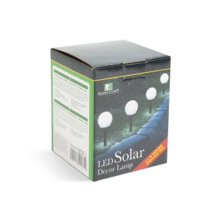 Lampă solară LED cu țăruș - formă sferică, alb rece - Ø10 cm - Img 2