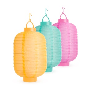 Lampion solar - 3 culori - LED alb rece - 21 cm