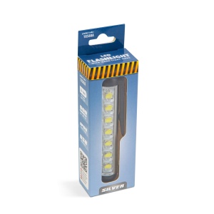 LED lanternă - mod lampă de lucru - baterie 400 mAh - LED XPE + SMD - 500 lm - IP55 - argintiu - Img 3