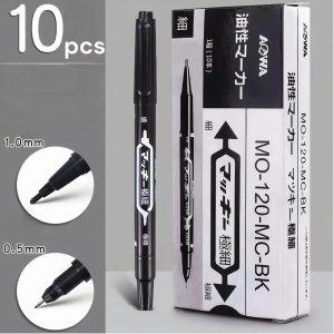 Marker Permanent 10/Set, cu Doua Capete