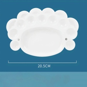 Paleta pentru Pictura din Plastic 20x13cm, Diferite Culori 12/set - Img 3