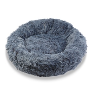 Pat pentru caini - rotund - dimensiune "XL" - 80 cm - gri
