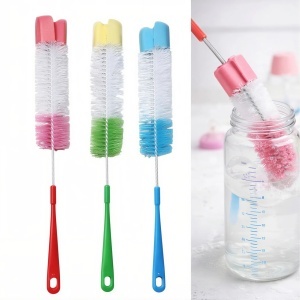 Perie Curățare 40cm pentru Sticle și Biberoane, cu Mâner Ergonomic Diferite Culori