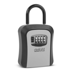 Seif portabil pentru chei cu arc/agatătoare cu blocare - metal - 170 x 95 x 40 mm