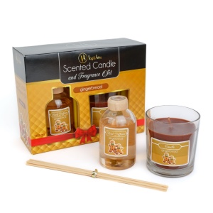 Set lumanare parfumata si parfum - turta dulce - 120 g + 100 ml - Img 2