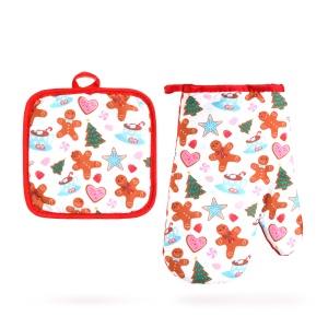 Set mănușă de bucătărie și lavetă - 16,5 x 16,5 cm