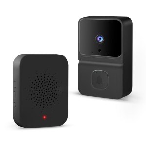 Set videointerfon inteligent - cu Wi-Fi, pe acumulator - HD - negru