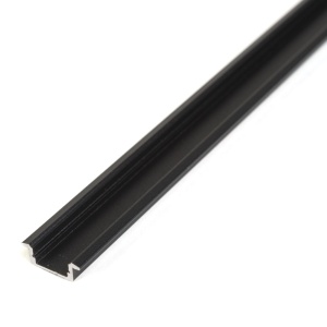 Șină din aluminiu pentru LED - 1000 x 23(17) x 8 mm - formă U încastrabil - negru - Img 4