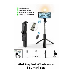 Trepied inteligent lumina si cu telecomanda selfie