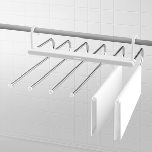 Uscător de prosoape agățat / umeraș bretele - metal - 6 umerașe