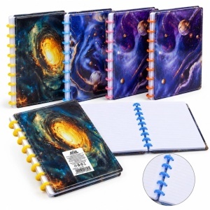 Agendă A5 cu Sistem de Discuri 21×16cm, Copertă din Piele Sintetică PU, Caiet Dictando, Diferite Modele