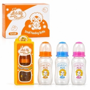 Biberon 150ml cu Tetină din Silicon 12/set, Diferite Culori