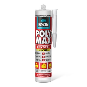 BISON Poly Max Crystal/Transparent Adeziv și etanșant bază polimer SM - 300 g