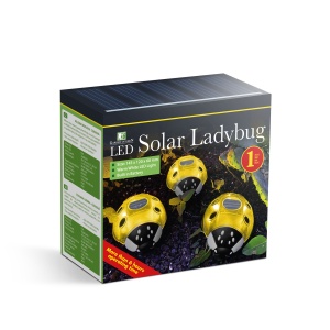 Buburuză solară - galben - 14,5 x 12 x 6 cm - 6 LED-uri alb cald - Img 3