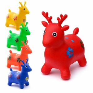 Calut Gonflabil pentru Sărit, 50x40x25cm, din Cauciuc, Model Animăluț pentru Copii, Diferite Culori