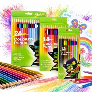 Creioane Colorate 17cm 18 culori, 6/set Diferite Culori