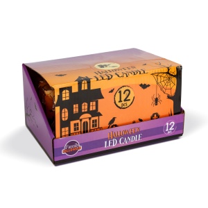 Decor cu lumânări LED de Halloween - Piatră funerară - LED portocaliu - 3 x LR1130 - 5 x 5 x 10 cm - Img 3
