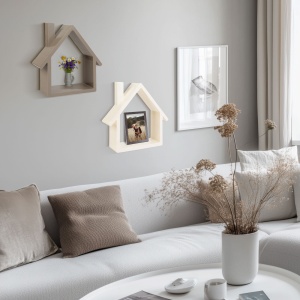 Decor de perete - casa - 24 x 24 cm - 4 tipuri