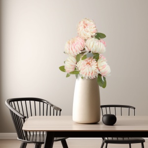 Decor plastic - crizantema - roz - 12 x 58 cm