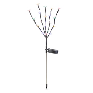 Floare solară LED cu țăruș - 20 LED-uri colorate - 65 cm - Img 2