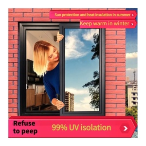 Folie tip oglindă pentru geamuri, pentru intimitate și protecție solară
