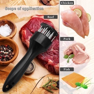 Frăgezitor pentru Carne 19x5cm, cu Ace din Inox și Mâner Ergonomic din Plastic - Img 3