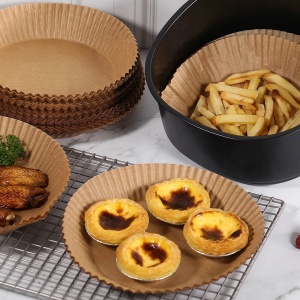 Hârtie de copt pentru friteuza cu aer - utilizare la friteuza cu aer - cerc - 23 cm - 50 buc / pac - Img 4