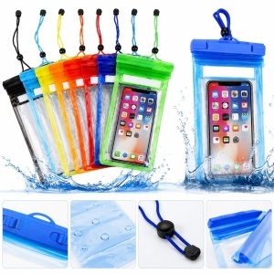 Husa Subacvatica 27x11cm Impermeabila cu Snur pentru Telefon Diferite Culori