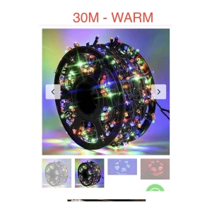 Instalatie LED tip rola 30 M / 150 LED - alb cald