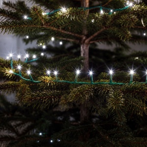 Instalație luminoasă – 30 m – alb rece – 600 LED – 220–240 V – 6 W – cablu verde - Img 4