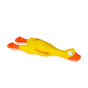 Jucărie pentru câini - în formă de pui - piuitoare - latex - 6 x 20 cm - Img 2