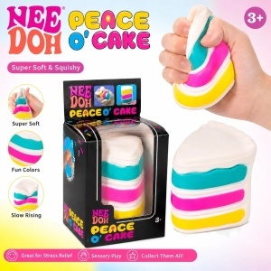 Jucărie Squishy Felie de Tort 12/set, Antistres, 7.5×5×4.5cm, Super Moale și Elastică, Model Peace O' Cake, Diferite Culori - Img 2