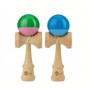 Kendama 18cm cu Bila Lucioasa, in Doua Culori Ștanțată și Gravată Diferite Modele