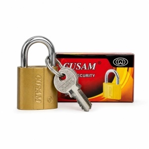 Lacat Galben 12/set, Gusam 32mm, Metalic, cu 3 Chei